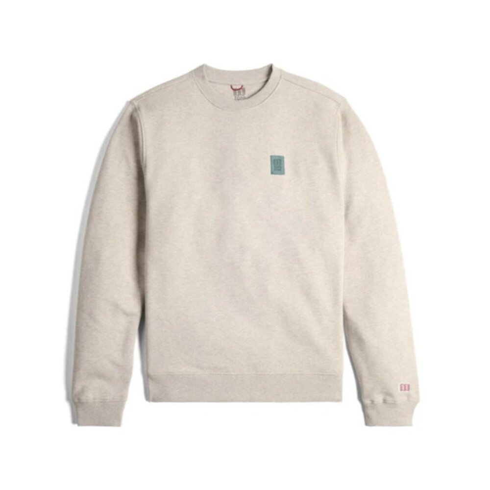 Topo Designs‎ Label Sweatshirt Crew Neck Fleece Oatmeal Heather Unisex Small